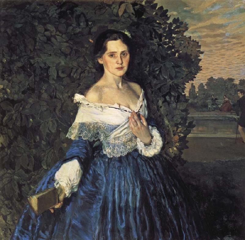 Konstantin Somov Lady in Blue oil painting image